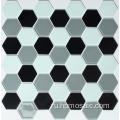 Гексагональная стеклянная мозаичная фоновая стена